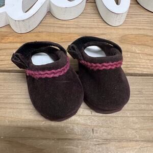 American Girl DOLL shoes Flower Power Outfit BROWN CLOGS MULES 2001